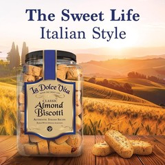 La Dolce Vita Classic Almond Italian Biscotti Cookies, Gourmet Coffee & Tea D…