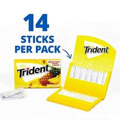 Trident Pineapple Twist Sugar Free Gum, 12 Packs (168 Total Pieces)