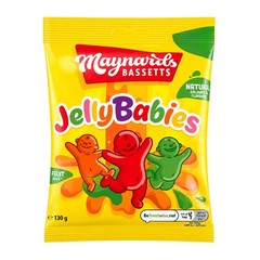Maynards Bassetts Jelly Babies 130g x3, Soft Chewy