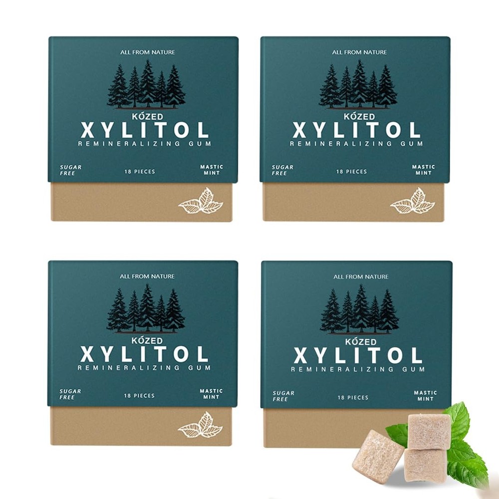 Remineralizing Gum, Mastic Mint, Sugar Free with Xylitol and Hydroxyapatite, …