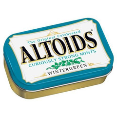 Wintergreen Breath Mints 1.76 Oz Tin 6 Count Pack of 2, Bulk Size Breath Mints f
