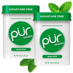 PUR Mints | Aspartame Free | Made with Xylitol | 30 Count (Pack of 2)