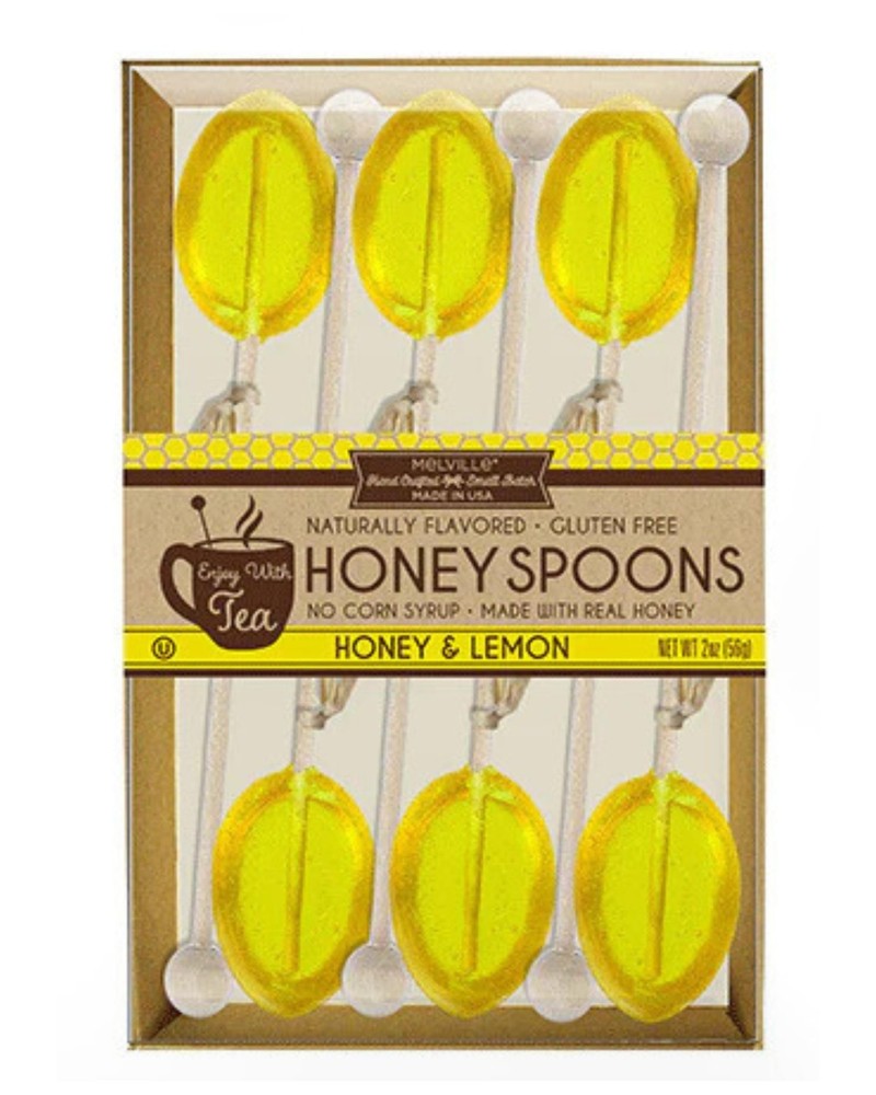 Lemon Honey Tea Spoons Stirrers, Made With Real Honey Gift Box, Pack of 6