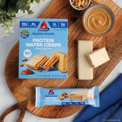 Peanut Butter Protein Wafer Crisps, Protein Dessert, 4g Net Carb, 1g Sugar, Keto