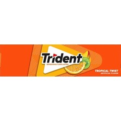 Trident Tropical Twist Sugar Free Gum 42/ 168 Total Pieces