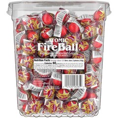 Wonka Atomic Fireball, Candy, Cinnamon Flavor, Individually Wrapped, 7.5 g…