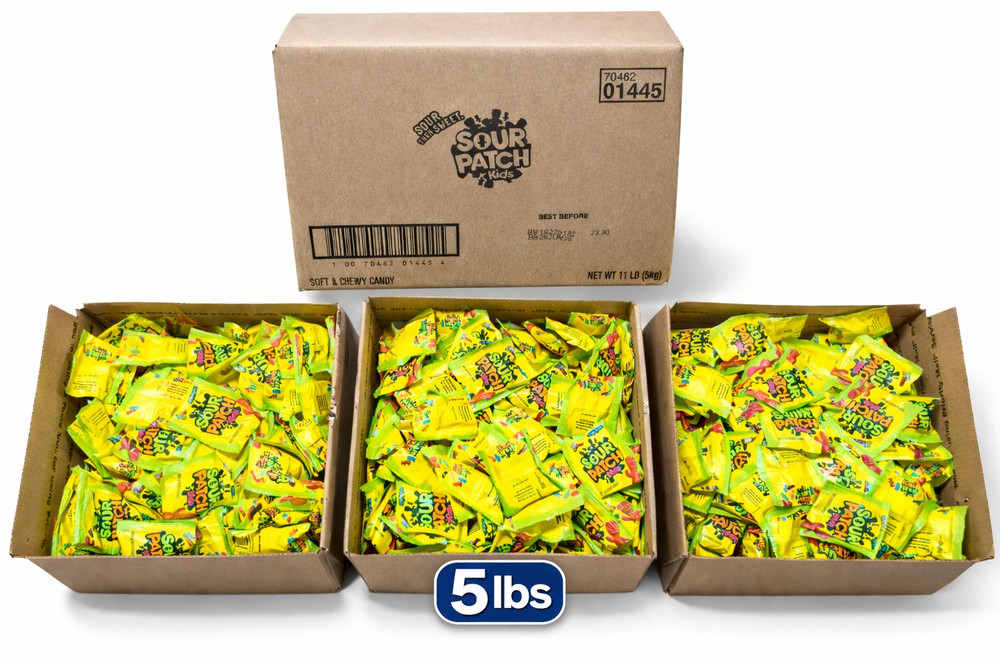 5 LBS Original Sour Patch Kids Chewy Candy Fun Size individually Wrap Exp. 6/26