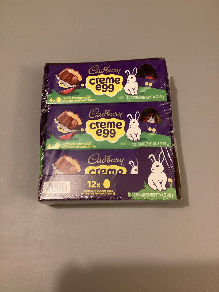 Cadbury Creme Eggs Chocolate Easter Candy 12 Count Milk Chocolate