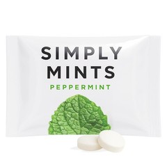 SIMPLY Peppermint Breath Mints, Individually Wrapped Breath Mints in Bulk, 50 Pa