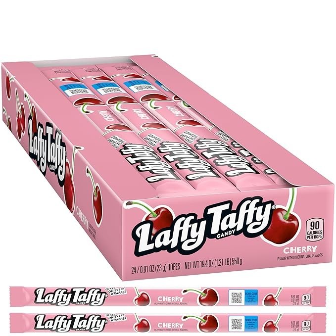 Laffy Taffy Ropes – 24 count (0.81oz) – cherry – chewy ,sweet & fun