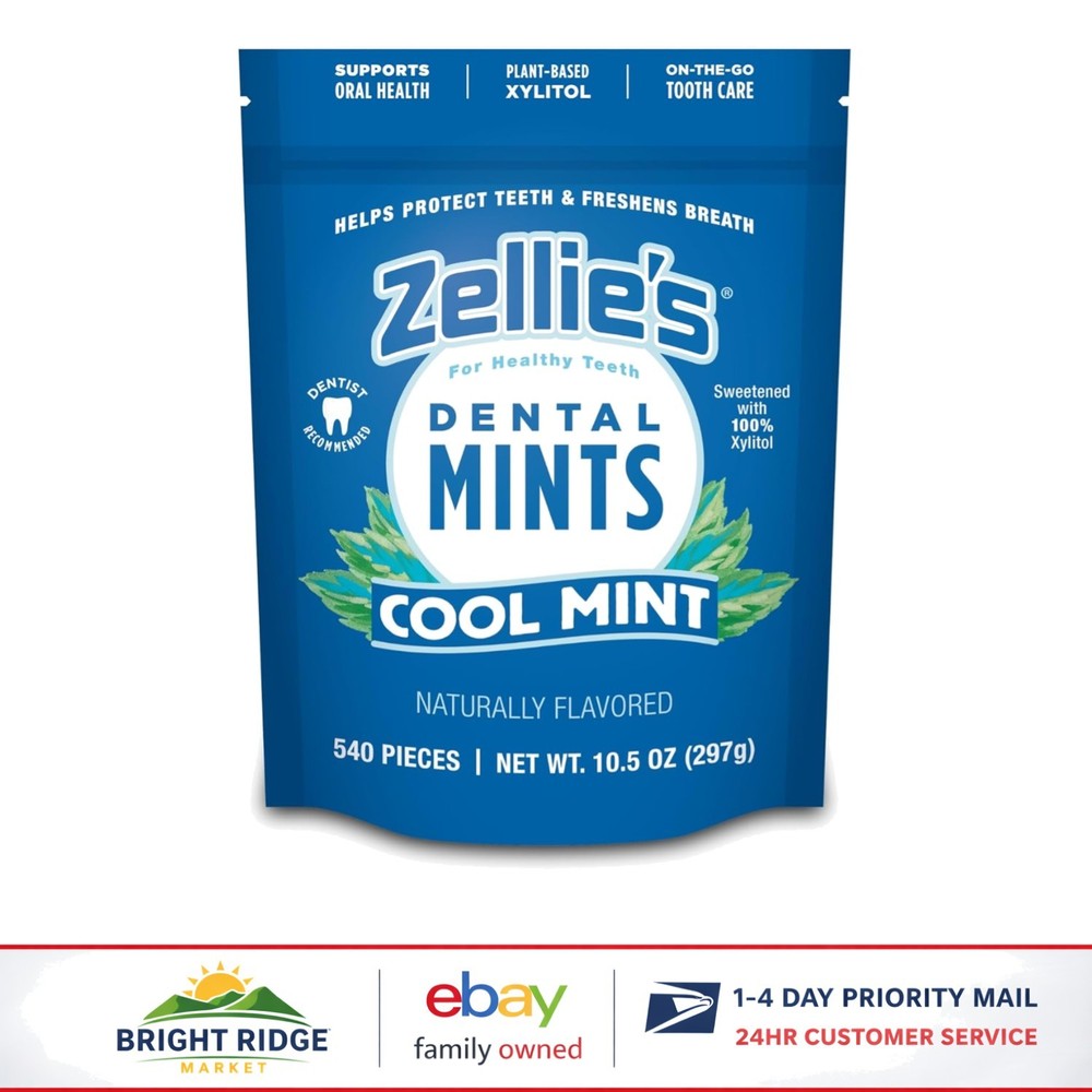 100% Xylitol Cool Mint Breath Mints, , Gluten Free & Kosher 540 Count