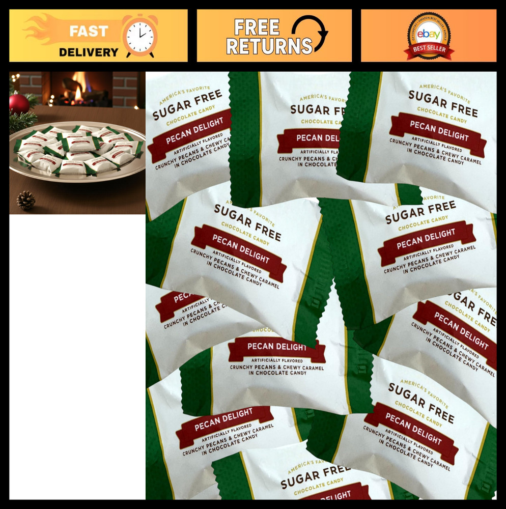 Sugar Free Chocolate Pecan Treat – 1 lb Stevia Sweetened Guilt-Free Snack