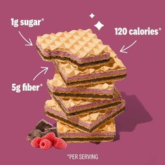Indulge in Guilt-Free Raspberry & Dark Chocolate Keto Wafer Cookies – 16 Count