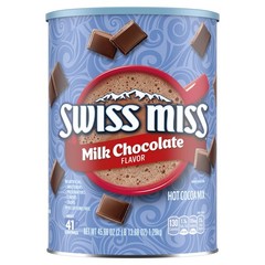 Swiss Miss Milk Chocolate Flavor Hot Cocoa 45.68 Ounce (6 Pack), Rich brown