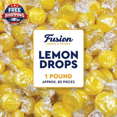 Lemon Drops Hard Candy Old Fashioned 1 Pound Bulk Bag, Individually Wrapped Clas