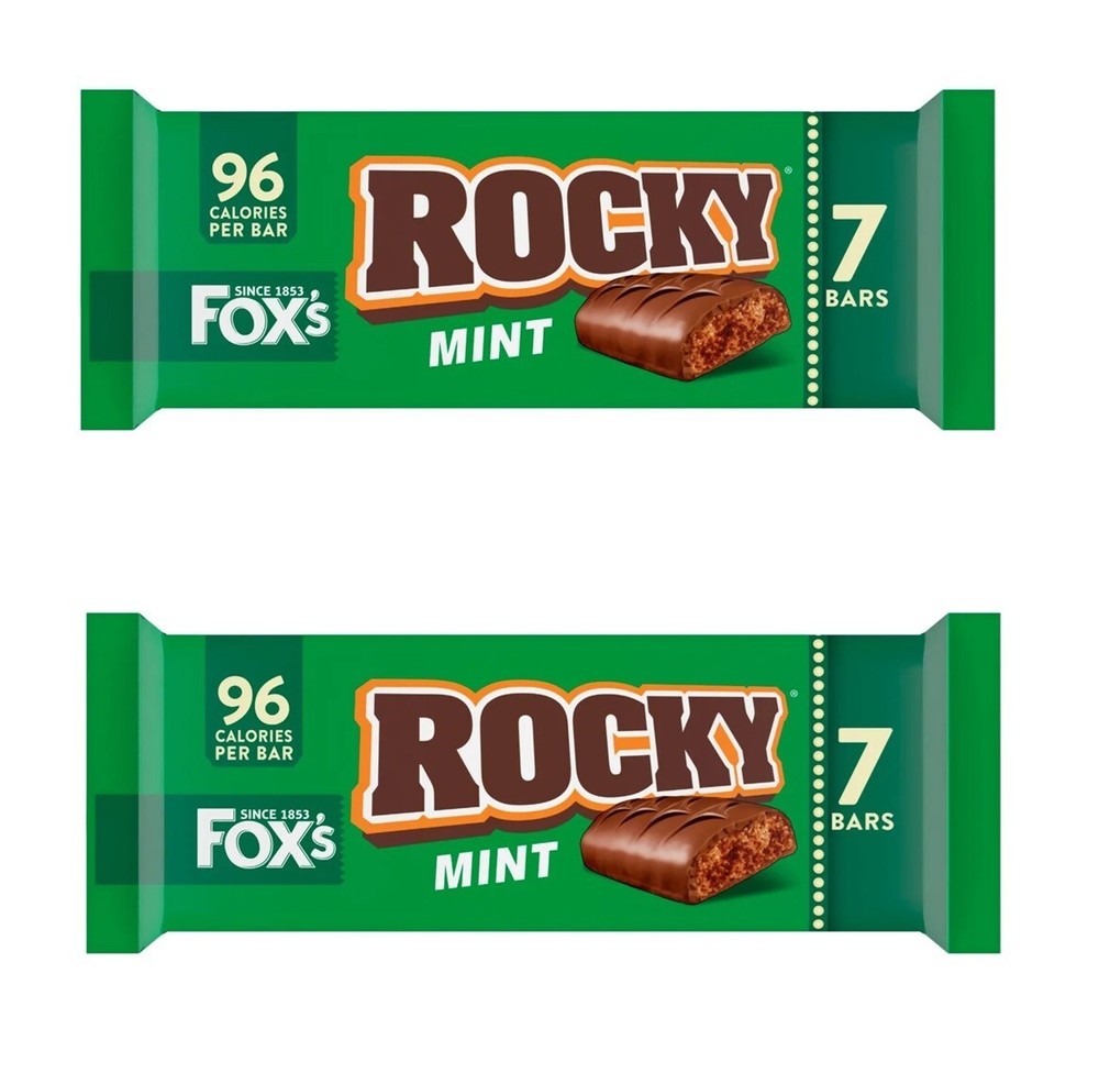 Rocky Mint Chocolate Biscuit Bars 7x19g PACK OF 2