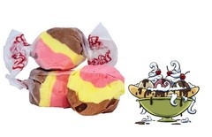 Taffy Town Salt Water Taffy, Banana Split, Soft & Chewy, Bulk Set (2 Pound Bag)