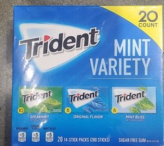 TRIDENT MINT VARIETY PACK SPEARMINT, ORIGINAL & MINT BLISS 