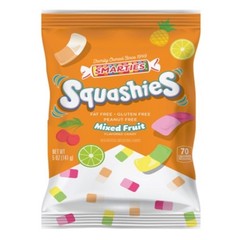 6x Smarties Squashies Mixed Fruit Candy Treats Fat Free Gluten Free 5oz