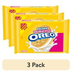 Golden Sandwich Cookies Double Stuf Family Size Pack of 3 Total 18.71 oz