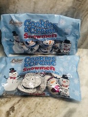 New- 2 Palmer Cookie/Creame Snowman Creamy Candy with Cookie Bits. 5oz