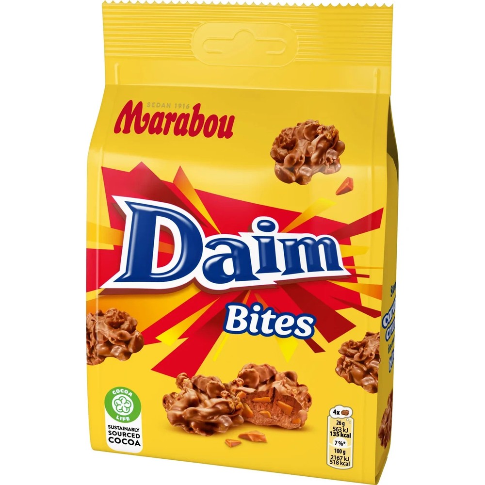 Marabou Daim Bites 145g Swedish Milk Chocolate Crunch Candy