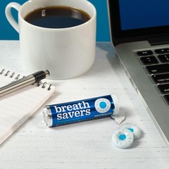 BREATH SAVERS Peppermint Flavored Sugar Free 0.75 Ounce (Pack of 12), White