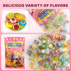 Lucky Boys Fruit Slices Candy Hard Bulk 1 lb Bag of Individually 1