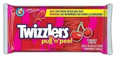 TWIZZLERS Licorice Candy, Cherry Pull N’ Peel, Party Pack, 396 Gram