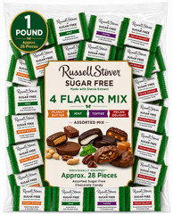 Russell Stover Sugar-Free, 4 Flavor Mix, Bulk Chocolate Candy Bars (1 Pound)