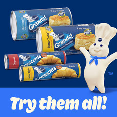 Pillsbury Flaky Layers Butter Tastin’ Canned Biscuits, 5 Count, 6 oz