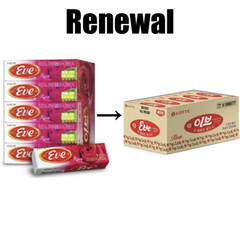 Lotte Eve Stick Chewing Gum Rose Remove Bad Breath Korean Snack 26g x 16ea