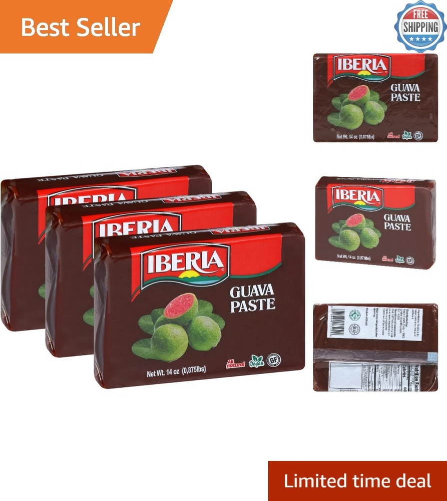 3-Pack Guava Paste, 14 Ounce – Authentic Latin Flavor for Cooking & Snacking