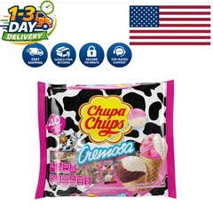 Cremosa Lollipop Assortment – 25 Gluten-Free Ice Cream Flavor Suckers – 10.5 Oz