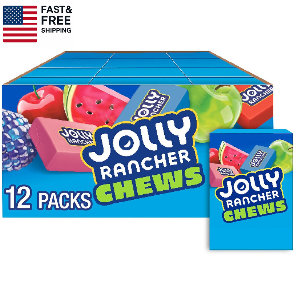 Chews Assorted Fruit Flavored Candy Box, 2.06 Oz (12 Count)