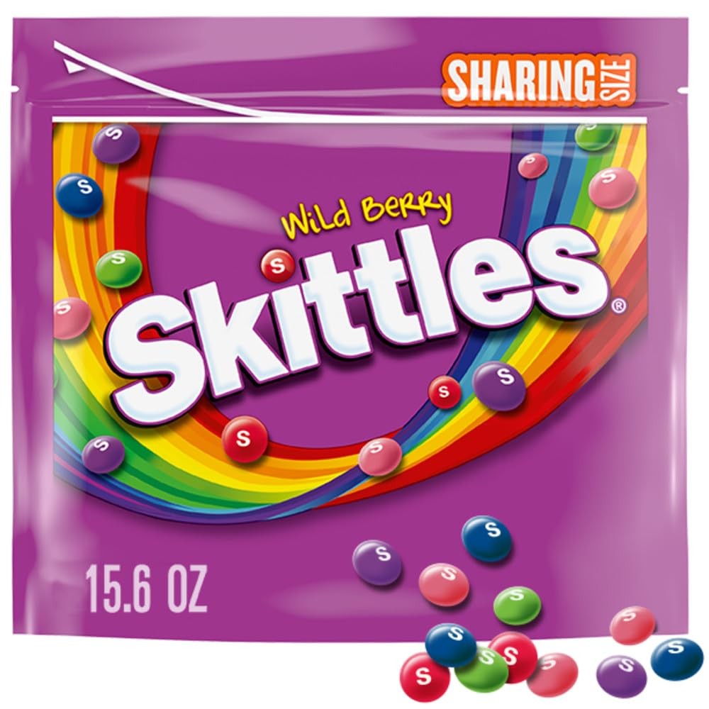 SKITTLES Wild Berry Chewy Candy Share Size 15.6 Ounce (Pack of 1), Assorted