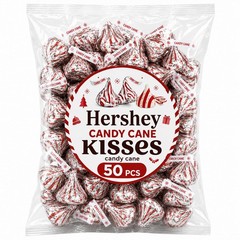 Hershey’s Kisses Candy Cane Peppermint Chocolates 9 oz Bag Approx 50 Count