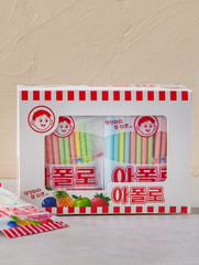 Korean Retro Snack Apollo Candy Straws 180g (10g x 18 packs) Old School