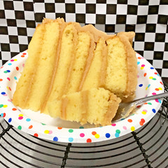 Old fashioned Caramel Fudge Cake with 4 Rich & Moist Yellow Layers/ Handmade!