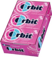Orbit Mint Bubble Gum 14 Pieces – 12 Per Pack Bulk (Pack of 12 Master Case)