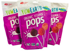Yum Earth Organic Vitamin C Pops 3 Bags of 40 Pops – Gluten Free Vegan Non GMO