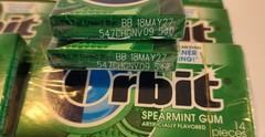 26-Wrigley’s Orbit Sugarfree Gum, Flavor~Spearmint Exp 5/2027