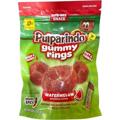 Pulparindo Gummy Rings Sprinkled With Chili 9oz De La Rosa Mexican Candy Gomitas