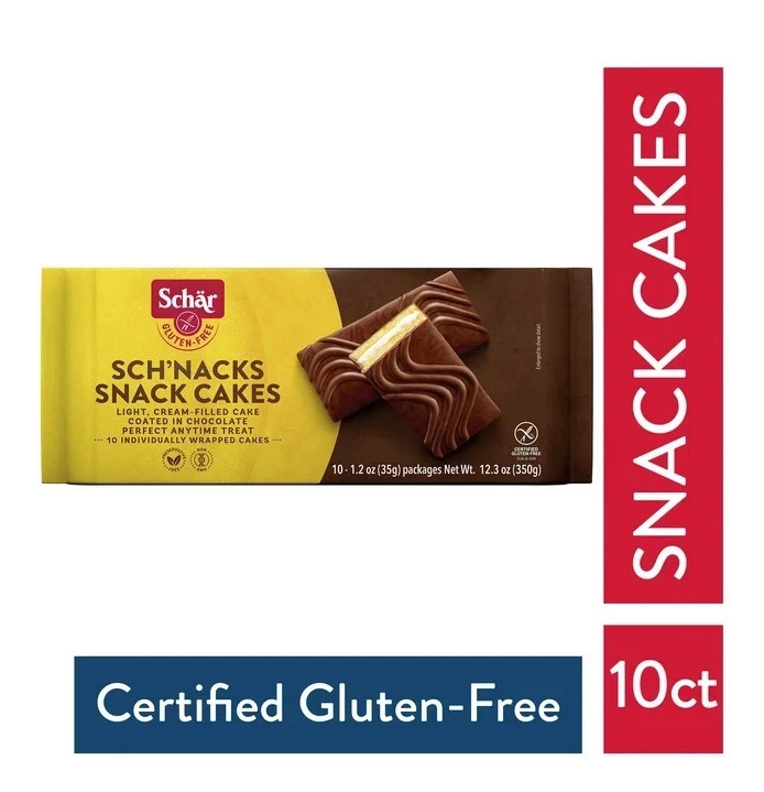 Schar – Gluten Free Sch’nacks, Shelf Stable Cream Filled Snack Cakes – 10 Pack