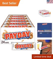 24 Individually Wrapped Peanut Caramel Bars – Perfect for Sharing & Snacking