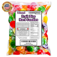 Fruit Disc Hard Candy Assorted Classic Flavors (Cherry, Orange, Lemon, Grape, Li