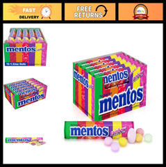 Chewy Mint Candy Rolls – Rainbow Mint, 14 Pieces Each, 15 Count Party Pack
