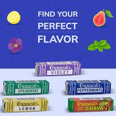 Mints Candy Variety Pack | Violet, Spearmint, Peppermint, Guava, and Lemon | Bol