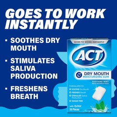 ACT Dry Mouth Moisturizing 1 Count (Pack of 20), No information available