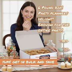 Gourmet Macadamia Brittle in Square Cut Candy by It’s Delish, 6 LBS Bulk Box